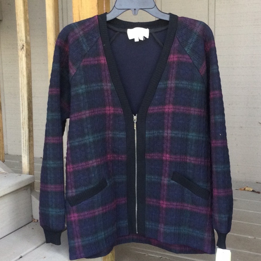Artelier Nicole Miller Plaid Jacket Size M